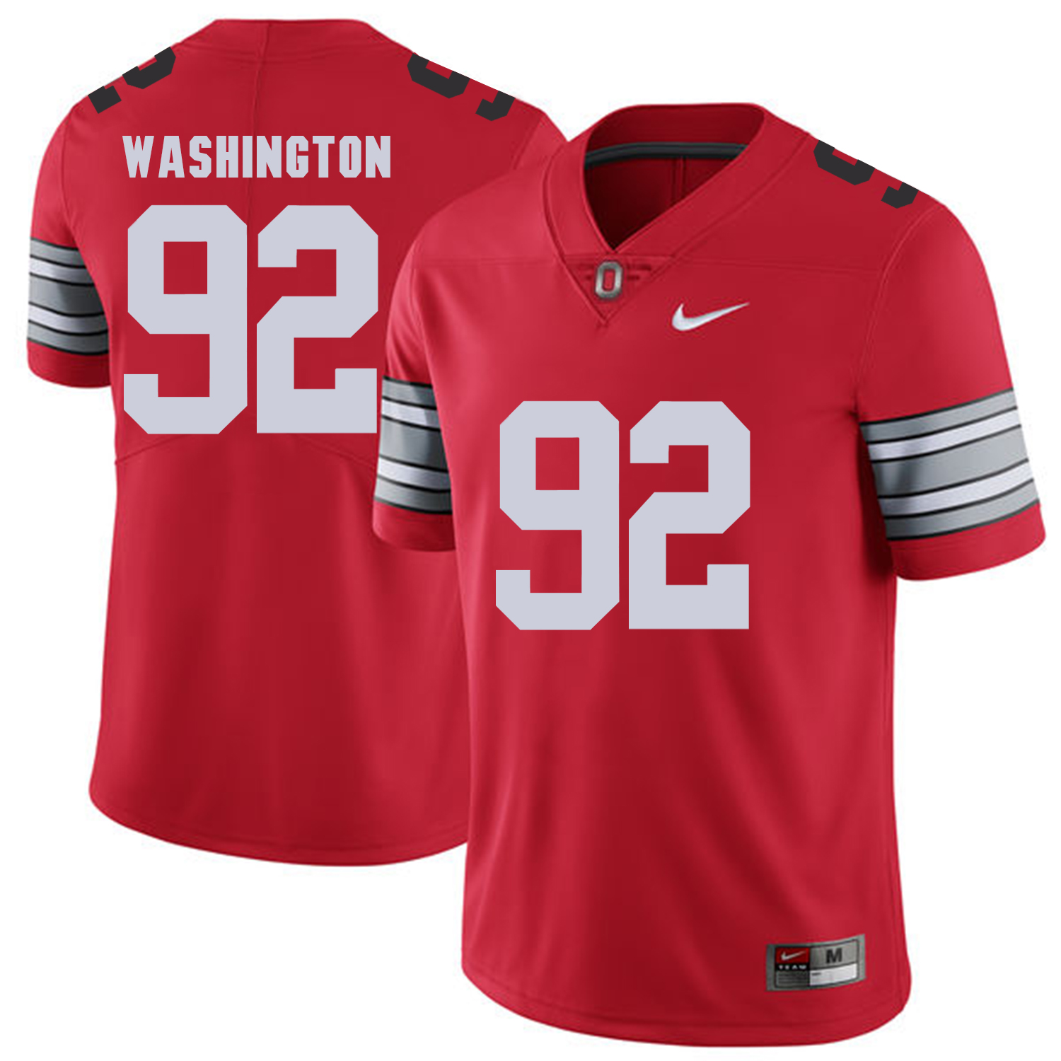 Men Ohio State #92 Washington Red Customized NCAA Jerseys
